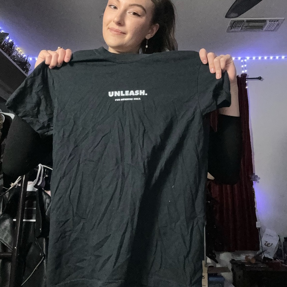 Unleash black tee shirt